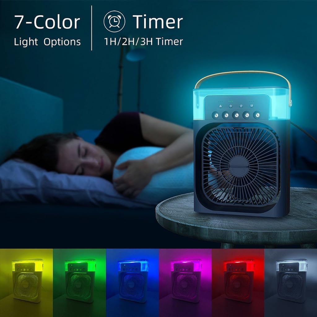 Mini AC Cooler Portable Personal Air Cooler Compact USB Cooling Fan for Desk and Bedroom