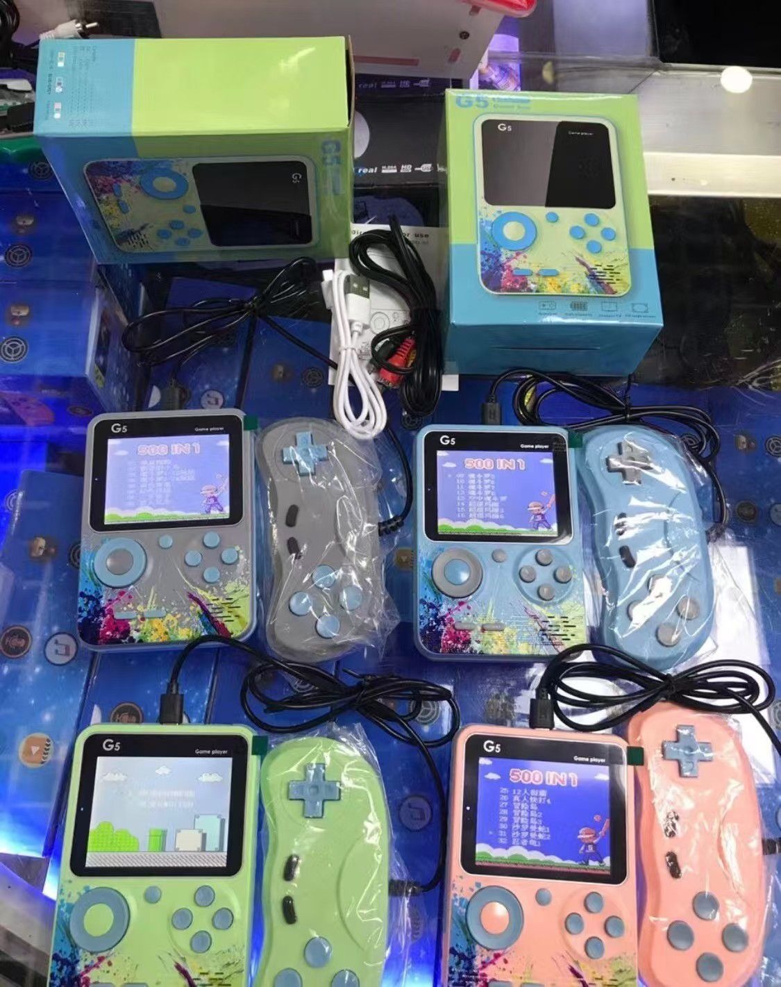 Retro Handheld Game Console with Controller 2 Player TV Compatible Game Box for Kids Portable Classic Gaming Console Multicolor
