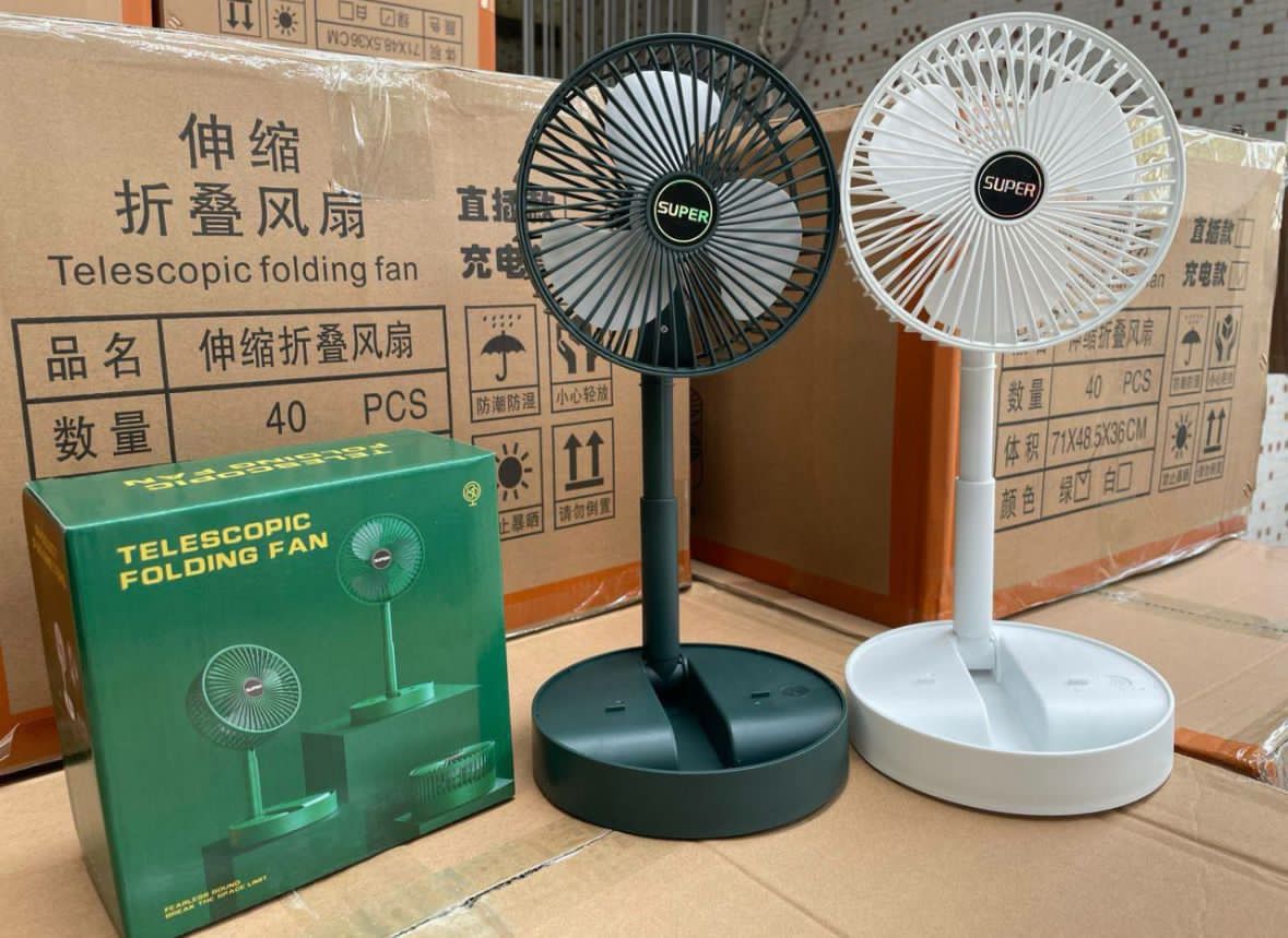Rechargeable Foldable Table Fan Portable Mini Electric Cooling Fan Compact Folding Desk Fan for Home Travel Outdoor