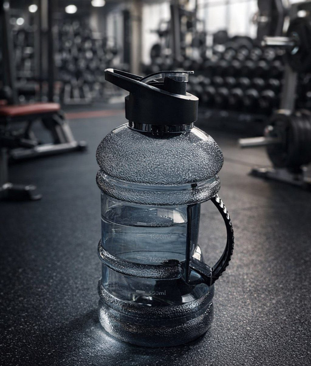 1.5L Gallon Gym Water Bottle with Shaker | BPA-Free Protein Sipper with Mixer Ball