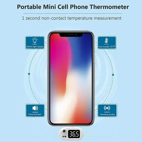 K-8 Mini Smartphone Thermometer for iOS – USB Non-Contact Infrared Temperature Sensor with OLED Display