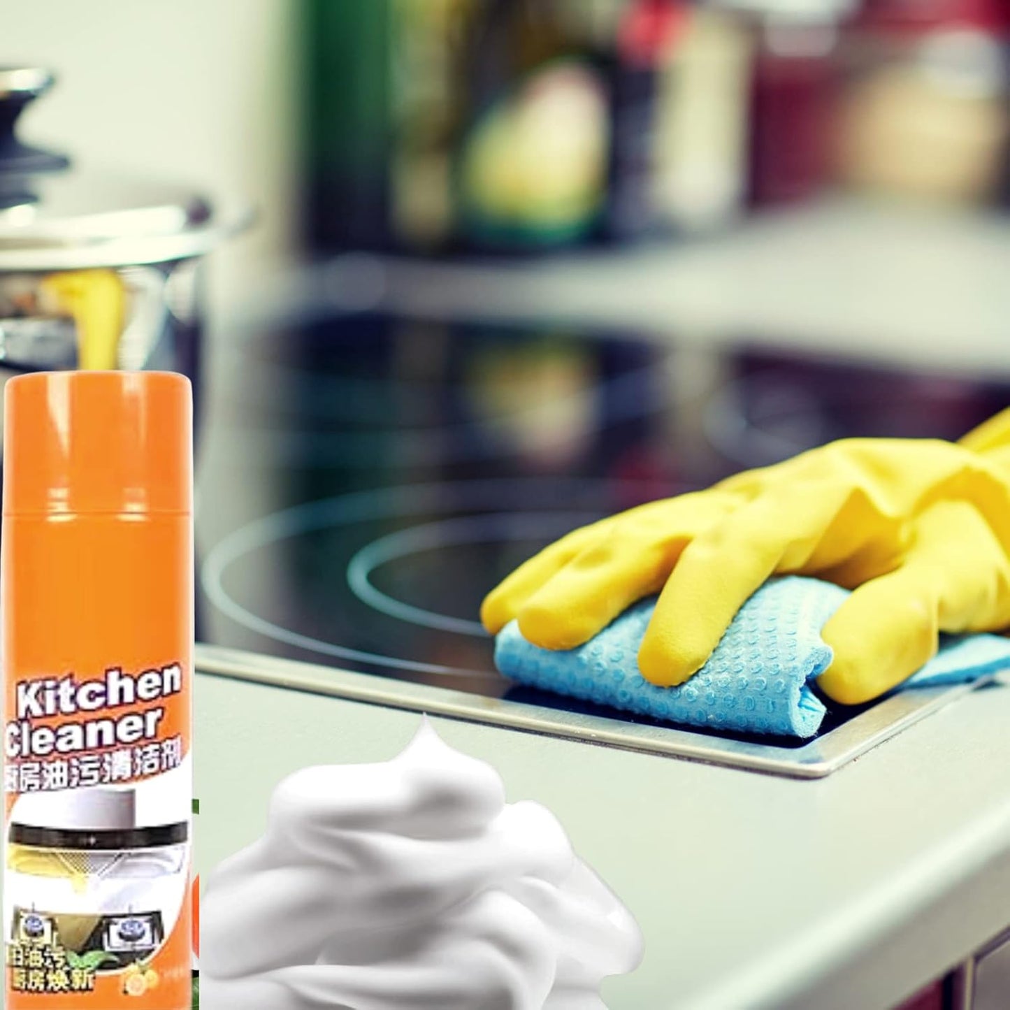 Kitchen Cleaner Spray 500ML – Powerful Oil & Grease Remover | Chimney, Stove & Tough Stain Cleaner