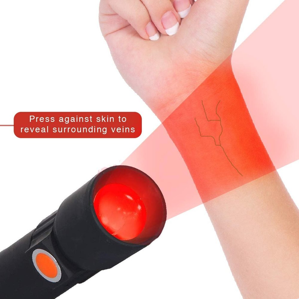 MCP Red Light Vein Finder – USB Rechargeable Vascular IV Vein Viewer Transilluminator (Portable)
