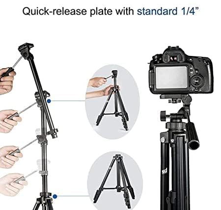 Tripod 3388 Lightweight Camera Stand Adjustable Shooting Tripod Kit Supports Up to 3kg for Mobile and Camera