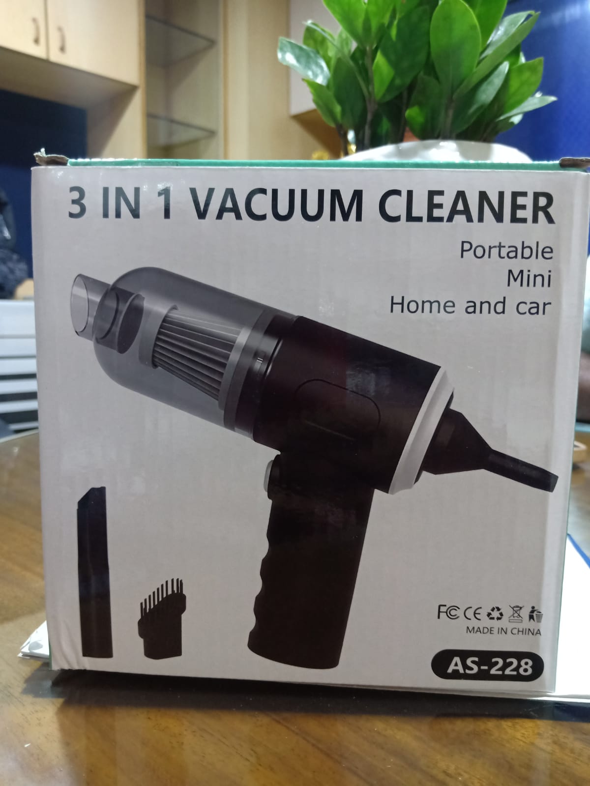 3-in-1 Portable Mini Handheld Vacuum Cleaner – USB Rechargeable Cordless Car & Home Cleaner with Brush Attachments
