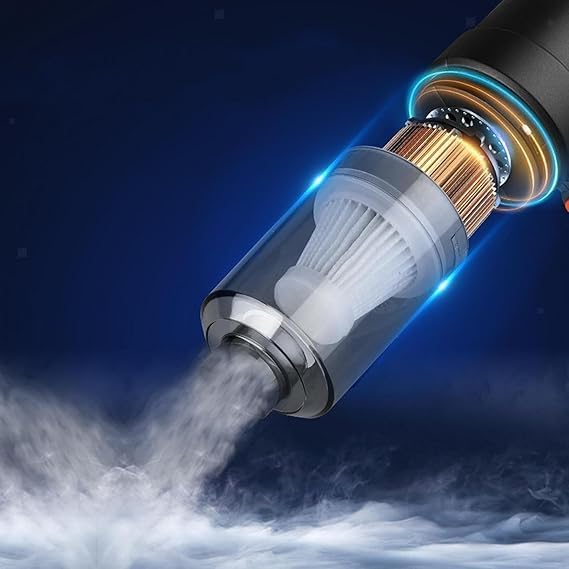 3-in-1 Portable Mini Handheld Vacuum Cleaner – USB Rechargeable Cordless Car & Home Cleaner with Brush Attachments