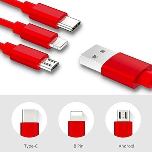 3 in 1 Retractable USB Charging Cable 3.0A Fast Charge Multi USB Cable for Type C Micro USB Android Mobile Phones