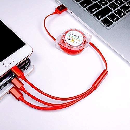 3 in 1 Retractable USB Charging Cable 3.0A Fast Charge Multi USB Cable for Type C Micro USB Android Mobile Phones