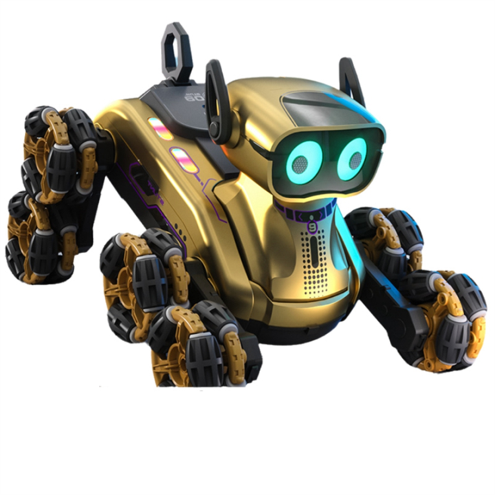 8WD Gesture Sensor RC Stunt Car – 360° Rotating Robot Dog Toy with Lights & Music