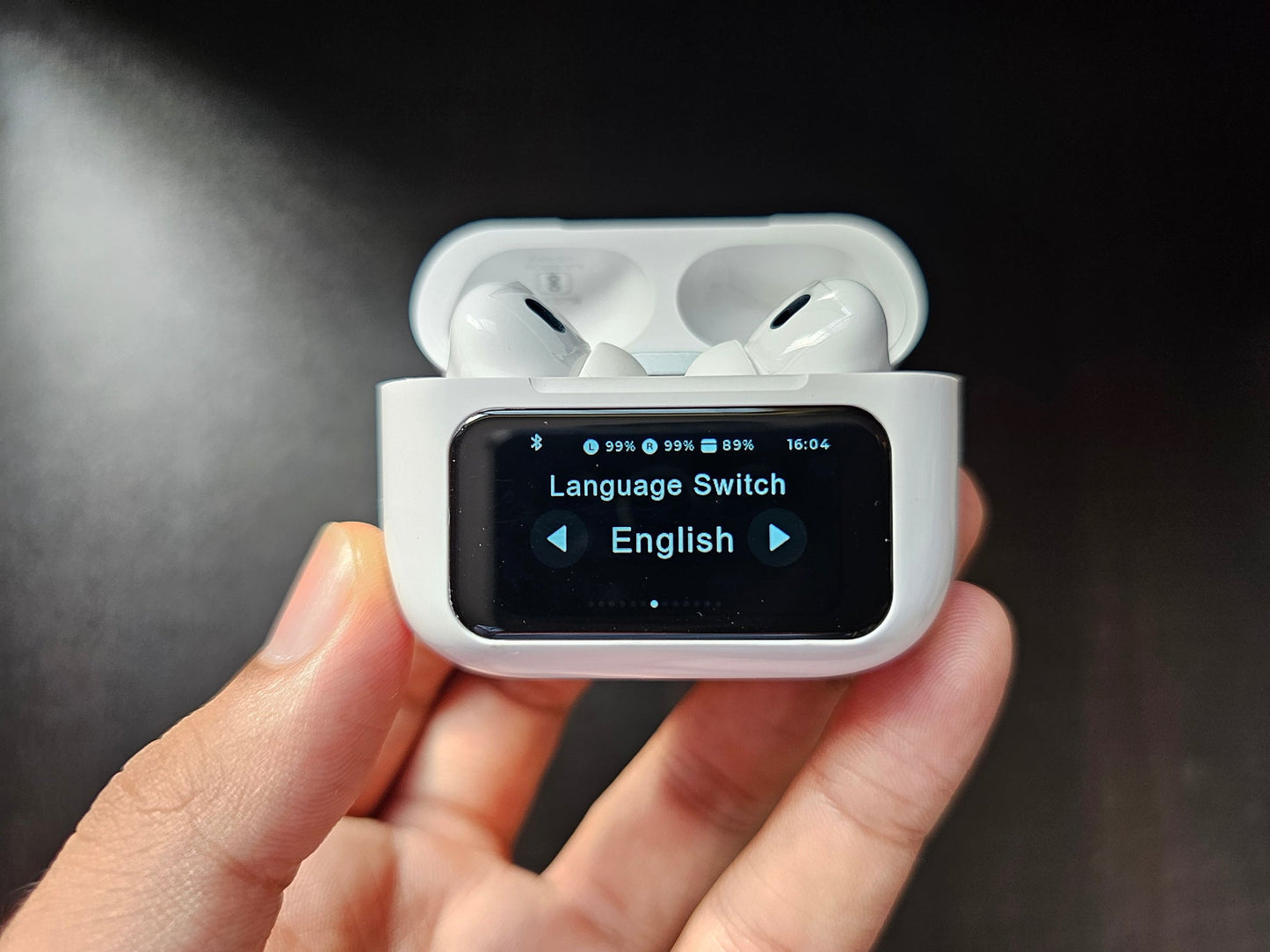 A9 Pro Wireless Earbuds with Touch Screen Case – ANC/ENC Noise Cancellation Bluetooth Earphones
