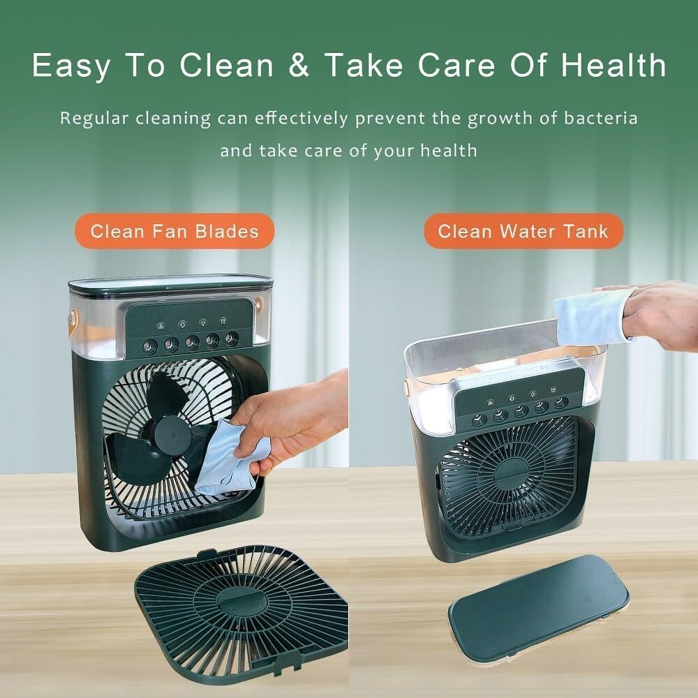 Mini AC Cooler Portable Personal Air Cooler Compact USB Cooling Fan for Desk and Bedroom