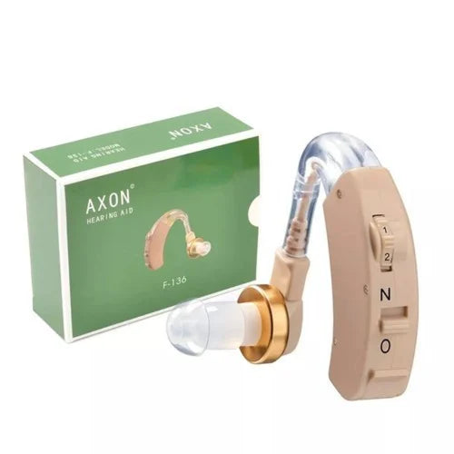 AXON F136 BTE Hearing Aid – Behind-the-Ear Analog Sound Amplifier for Mild to Moderate Hearing Loss