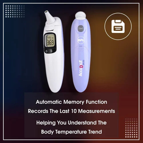 BPL AccuDigit IR-D2 Infrared Non-Contact Thermometer – Dual Mode Digital Thermometer with Fever Alarm & Memory