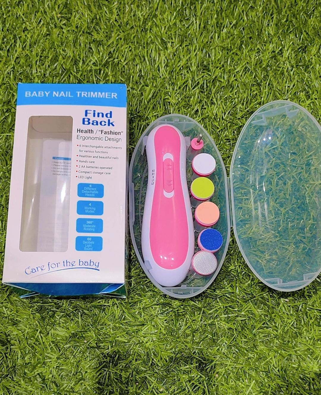 Electric Baby Nail Trimmer Safe Baby Nail Clippers with 6 Grinding Heads for Newborn Toddler and Adults Fingernails and Toenails