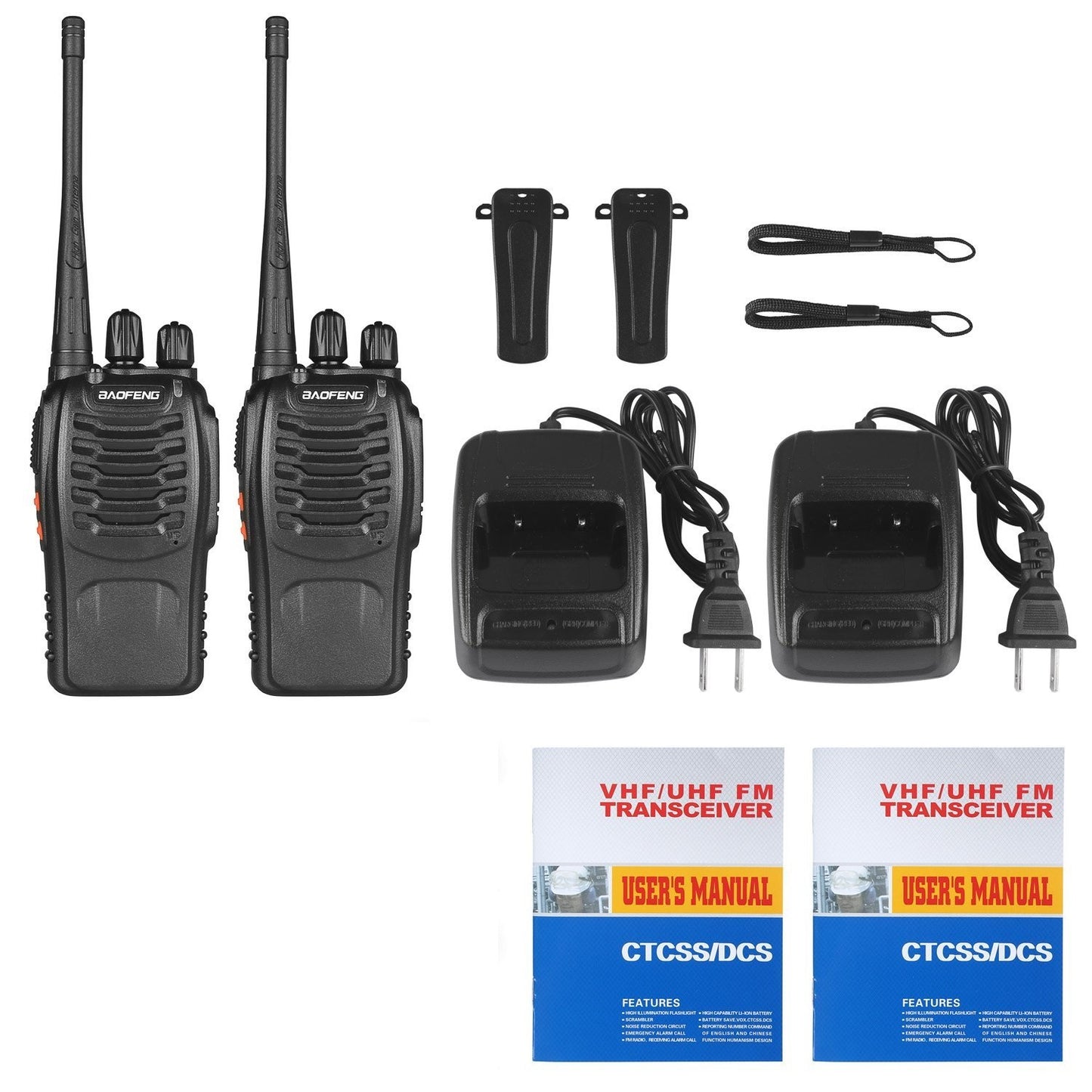 Baofeng BF-888S Walkie Talkie – Long Range 2-Way Radio with Flashlight & Rechargeable Battery