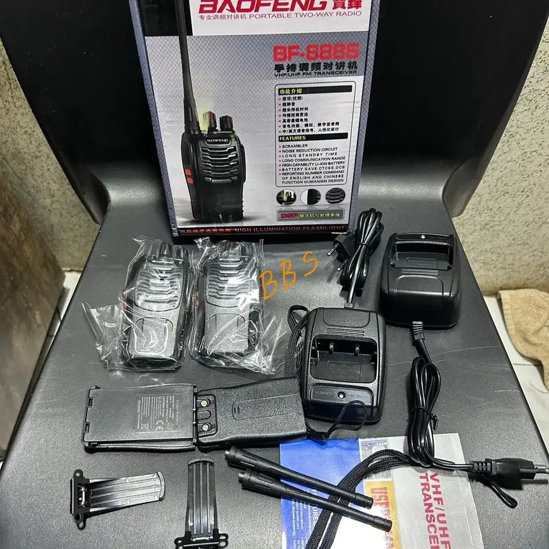 Baofeng BF-888S Walkie Talkie – Long Range 2-Way Radio with Flashlight & Rechargeable Battery