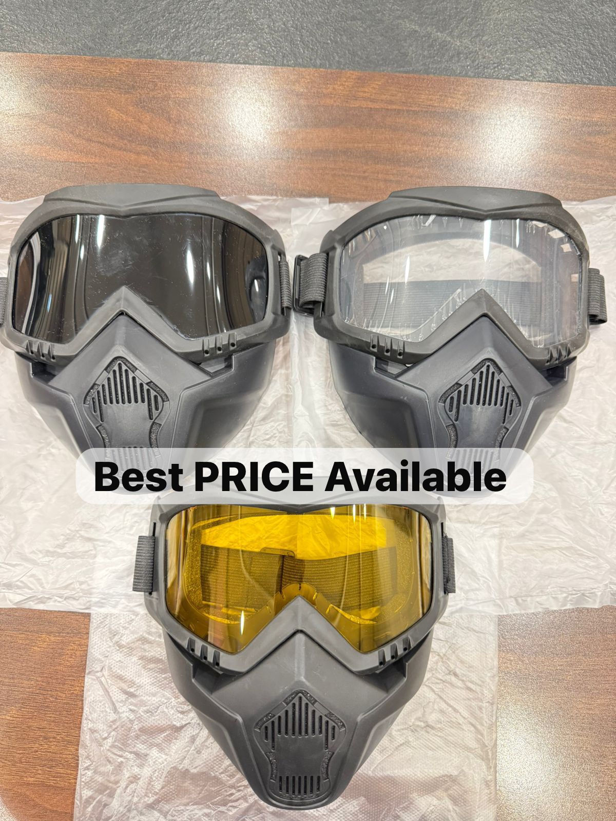 Goggle Mask Anti Scratch UV Protection Windproof Face Shield Cycling Goggles with Detachable Mouth Filter Unisex