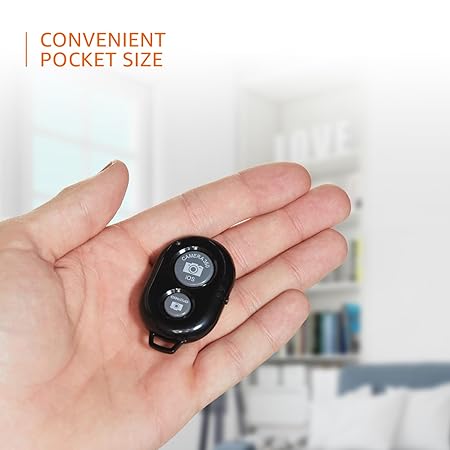 Wireless Bluetooth Remote Shutter for Smartphones – iOS & Android Camera Control for Selfies, Group Photos & Tripod Shots