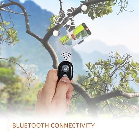 Wireless Bluetooth Remote Shutter for Smartphones – iOS & Android Camera Control for Selfies, Group Photos & Tripod Shots
