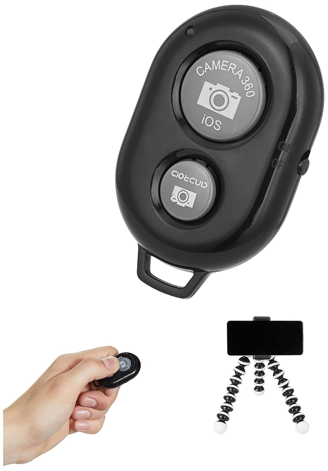 Wireless Bluetooth Remote Shutter for Smartphones – iOS & Android Camera Control for Selfies, Group Photos & Tripod Shots