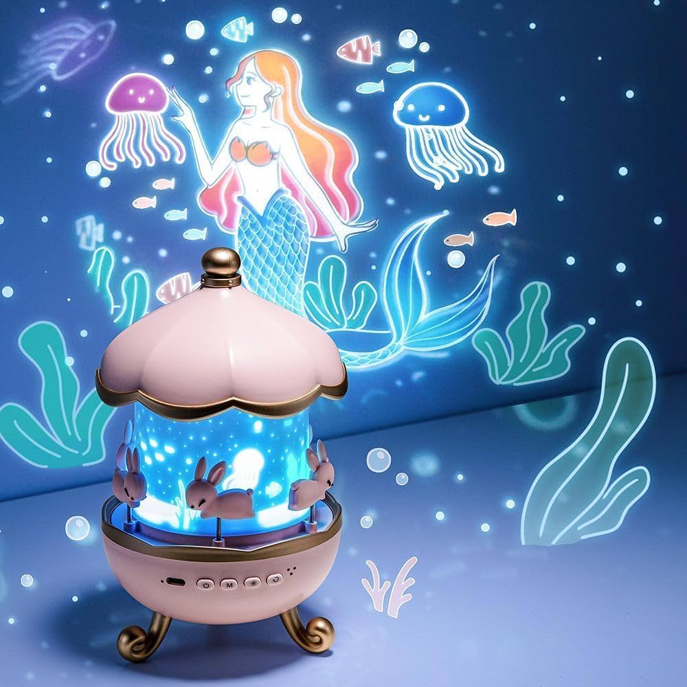 Bunny’s Carousel Rotating LED Night Light
