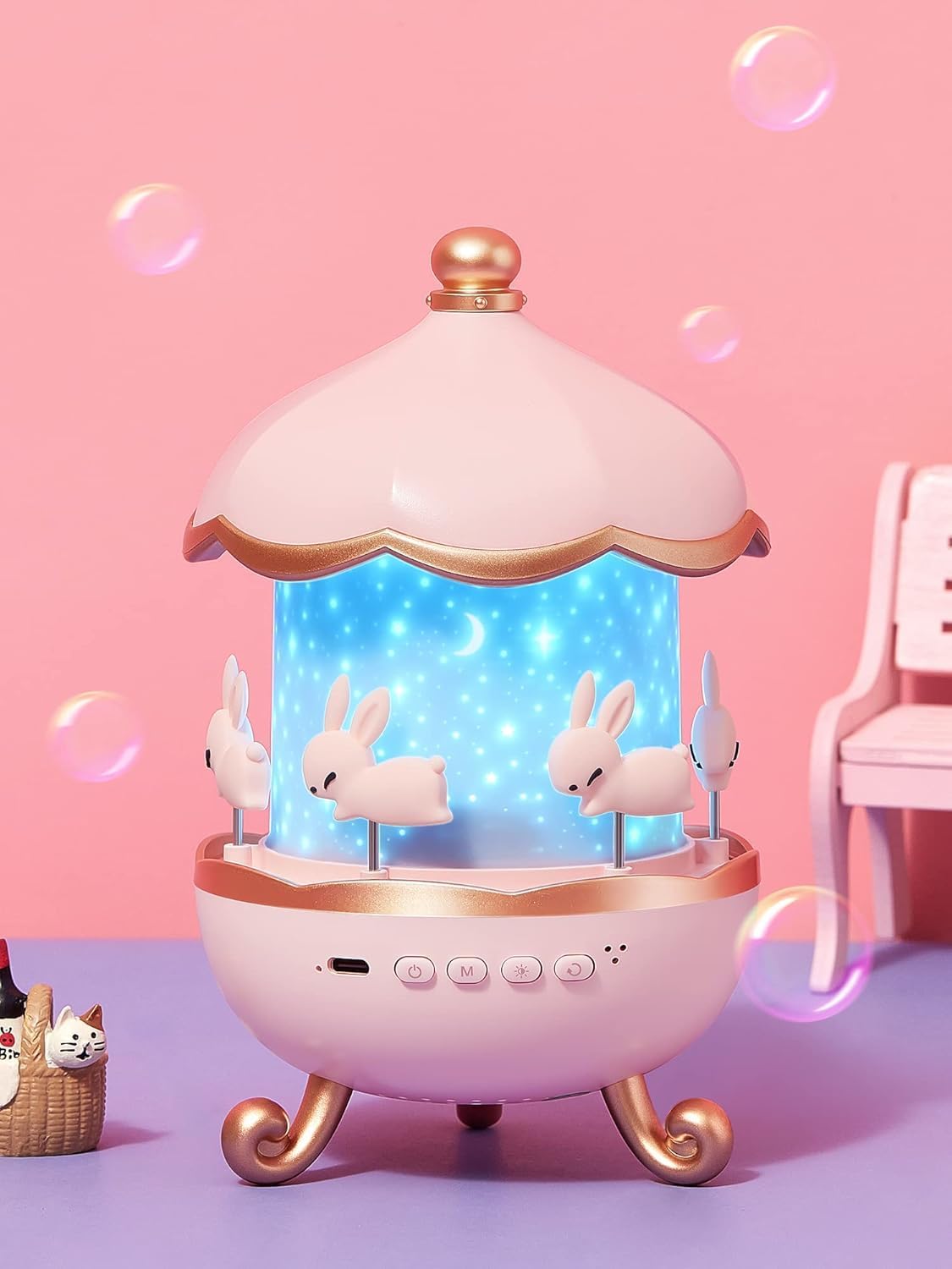 Bunny’s Carousel Rotating LED Night Light