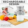 B-C Rechargeable Electric Citrus Juicer – Portable Orange, Lemon & Grapefruit Juicer for Travel & Home Use