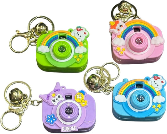 Kids Mini Toy Camera Projector Keychain Colorful Cartoon Design Cute Portable Bag Charm Toy