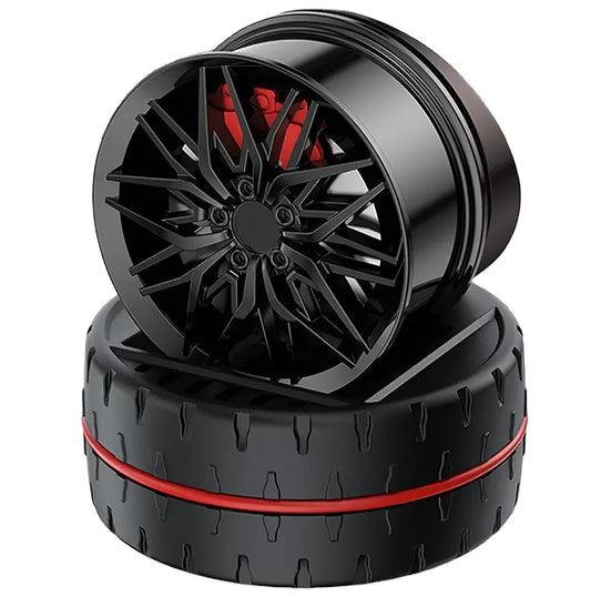 Car Dashboard Air Freshener Alloy Wheel Design Fragrance Diffuser Stylish Interior Perfume