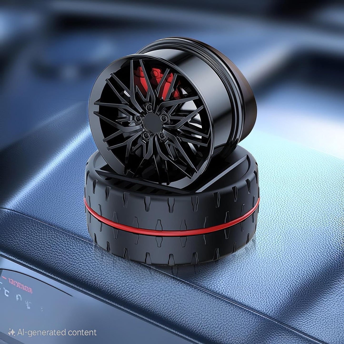 Car Dashboard Air Freshener Alloy Wheel Design Fragrance Diffuser Stylish Interior Perfume