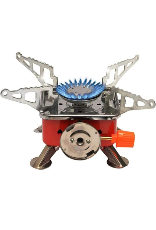 Portable Camping Stove Burner Butane Gas Stove Folding Stainless Steel Mini Gas Stove for Camping Hiking Picnic