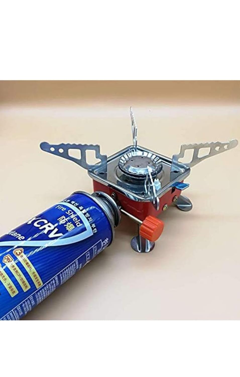 Portable Camping Stove Burner Butane Gas Stove Folding Stainless Steel Mini Gas Stove for Camping Hiking Picnic