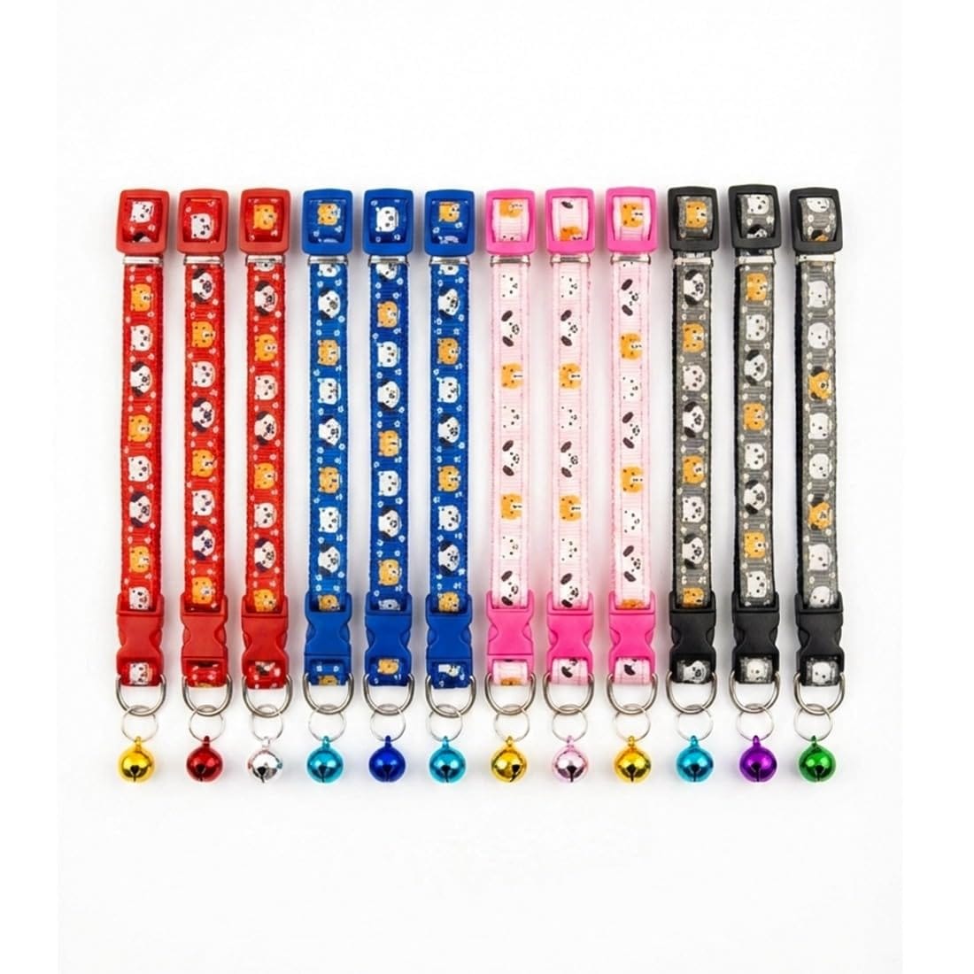 Adjustable Pet Collar with Bell for Kittens & Puppies | Soft Comfortable Safety Collar for Small Pets