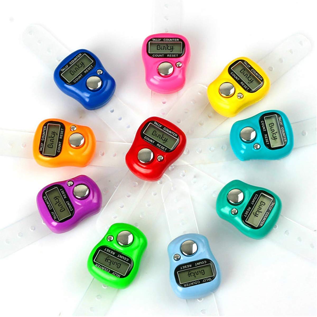 Digital Finger Ring Counter Electronic Japa Tally Counter Mini Handheld Click Counter for Prayer Counting Multicolor