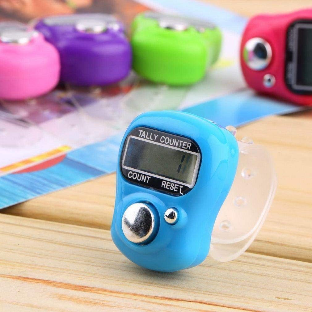 Digital Finger Ring Counter Electronic Japa Tally Counter Mini Handheld Click Counter for Prayer Counting Multicolor