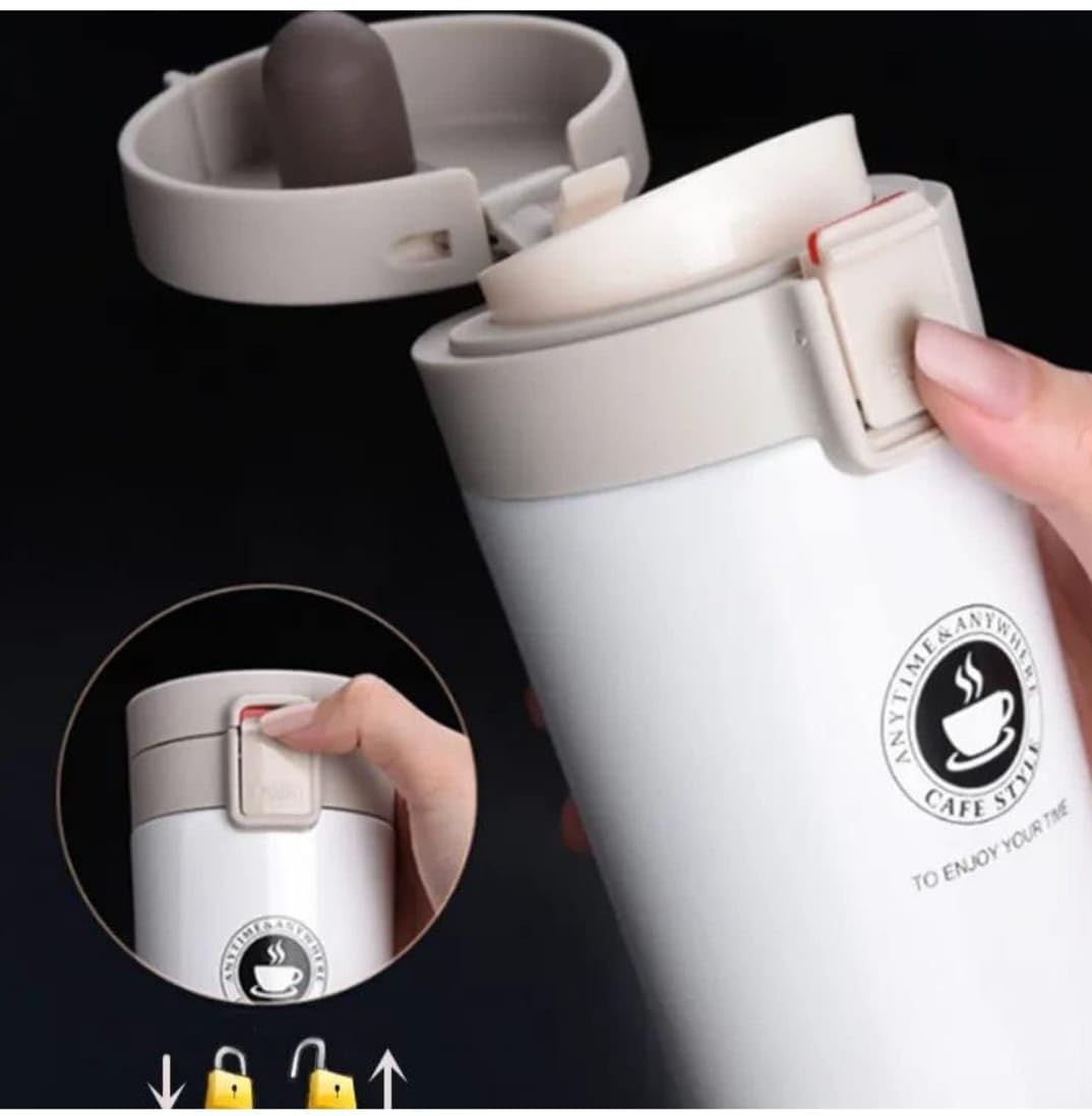 Insulated Stainless Steel Thermal Cup Leakproof Reusable Travel Mug for Hot and Cold Drinks Non Slip Grip