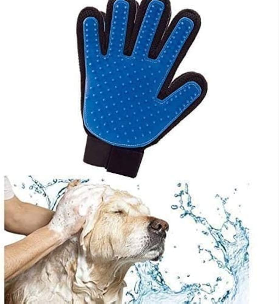Pet Grooming Glove Brush | Deshedding & Bath Massage Glove for Dogs & Cats