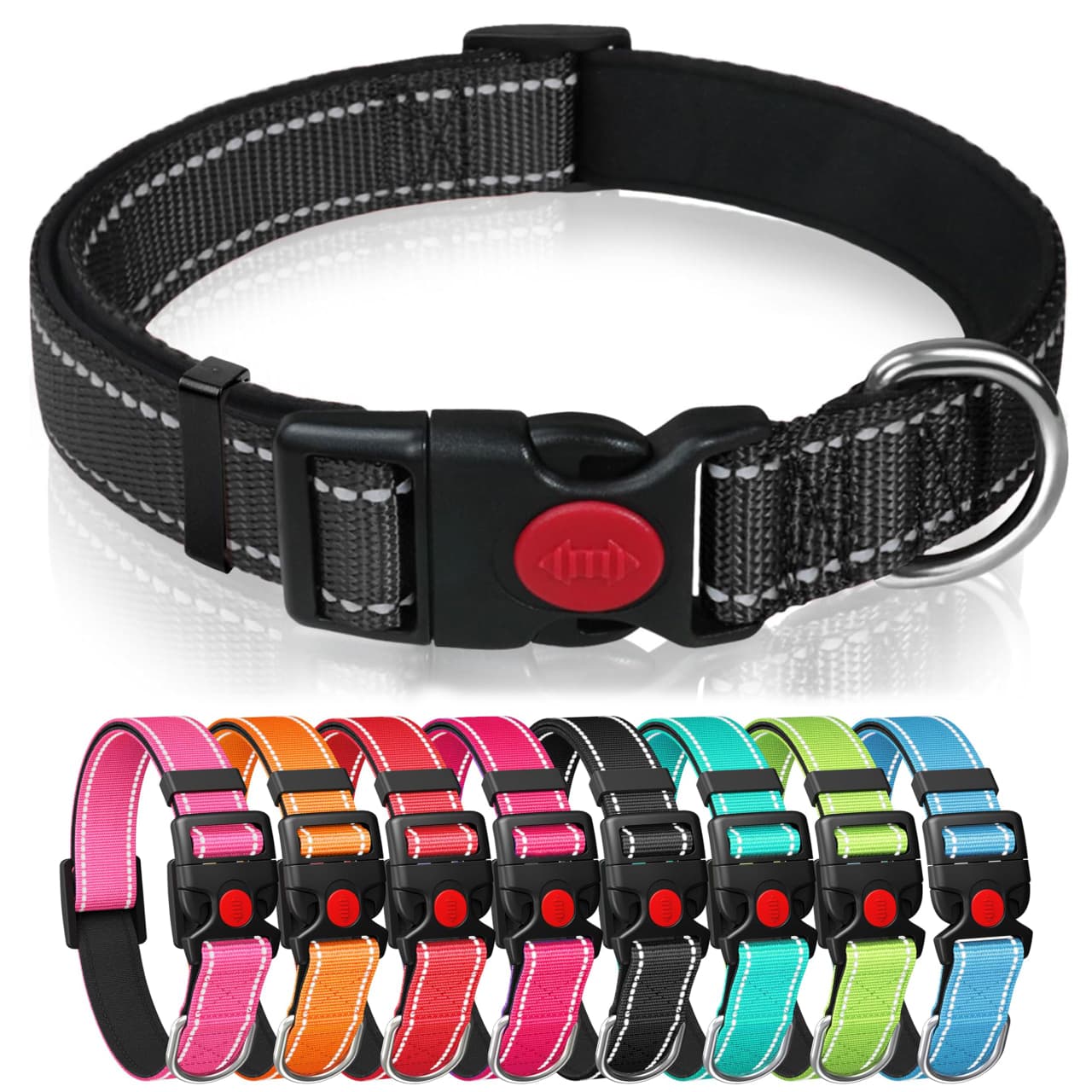 1-Inch Dog Collar with Clip Buckle | Adjustable Nylon Pet Collar for Small, Medium & Large Dogs