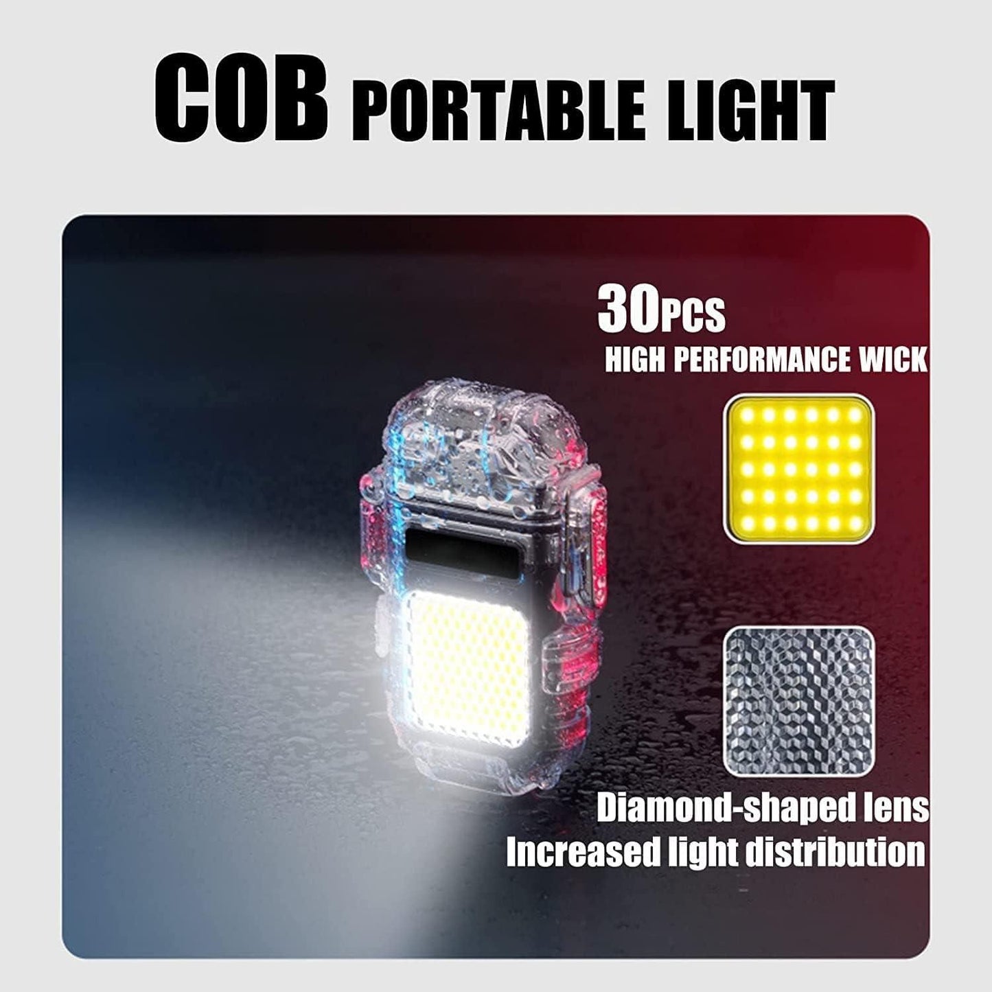 Flashlight Lighter – USB Rechargeable Waterproof Arc Lighter