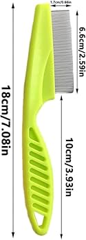 Flea Comb for Dogs & Cats | Fine Tooth Pet Grooming Comb for Tick & Flea Removal