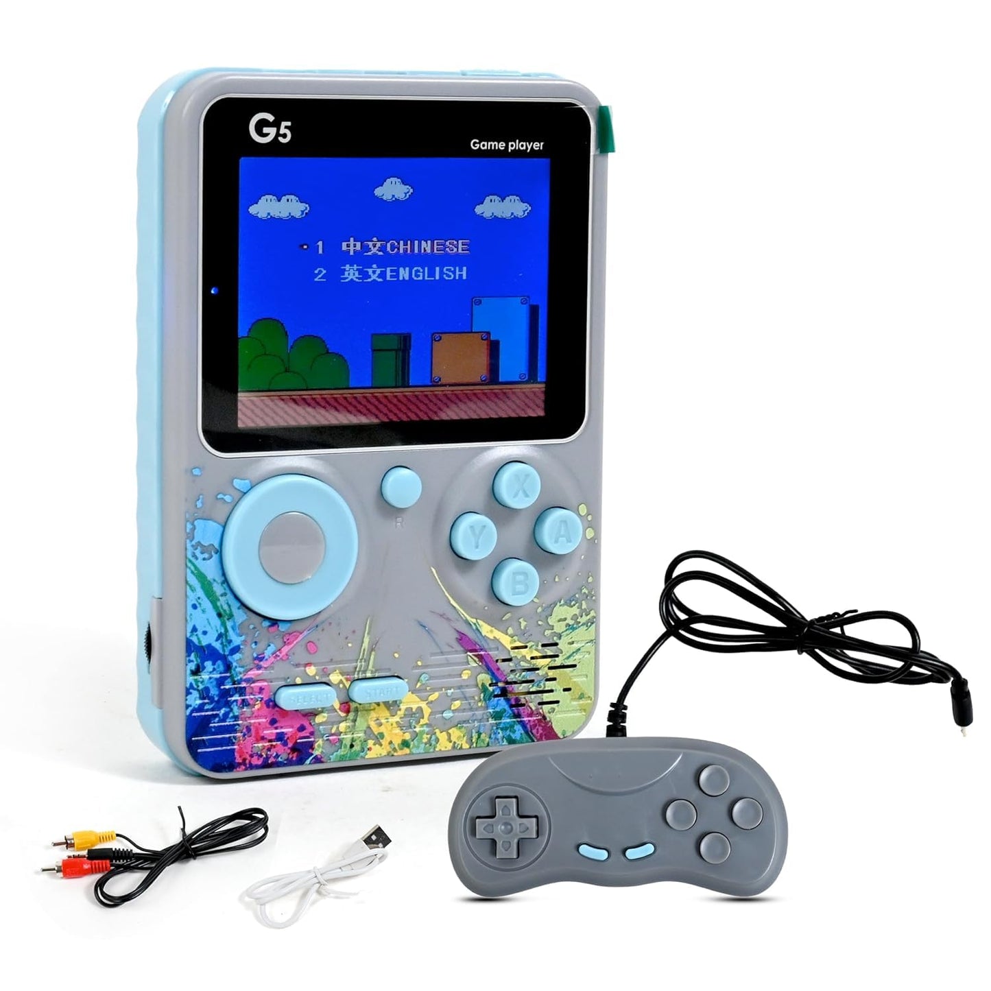 Retro Handheld Game Console with Controller 2 Player TV Compatible Game Box for Kids Portable Classic Gaming Console Multicolor