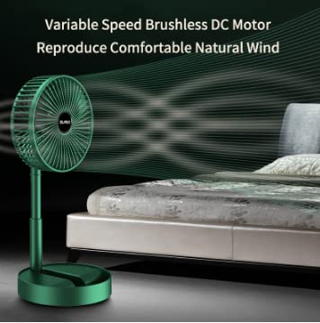 Rechargeable Foldable Table Fan Portable Mini Electric Cooling Fan Compact Folding Desk Fan for Home Travel Outdoor