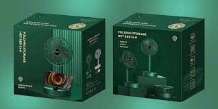 Rechargeable Foldable Table Fan Portable Mini Electric Cooling Fan Compact Folding Desk Fan for Home Travel Outdoor