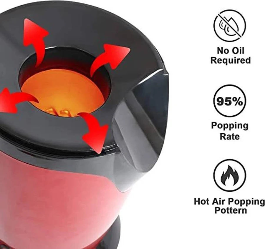 Hot Air Popcorn Maker – Oil-Free Electric Popcorn Machine for Healthy Snacks