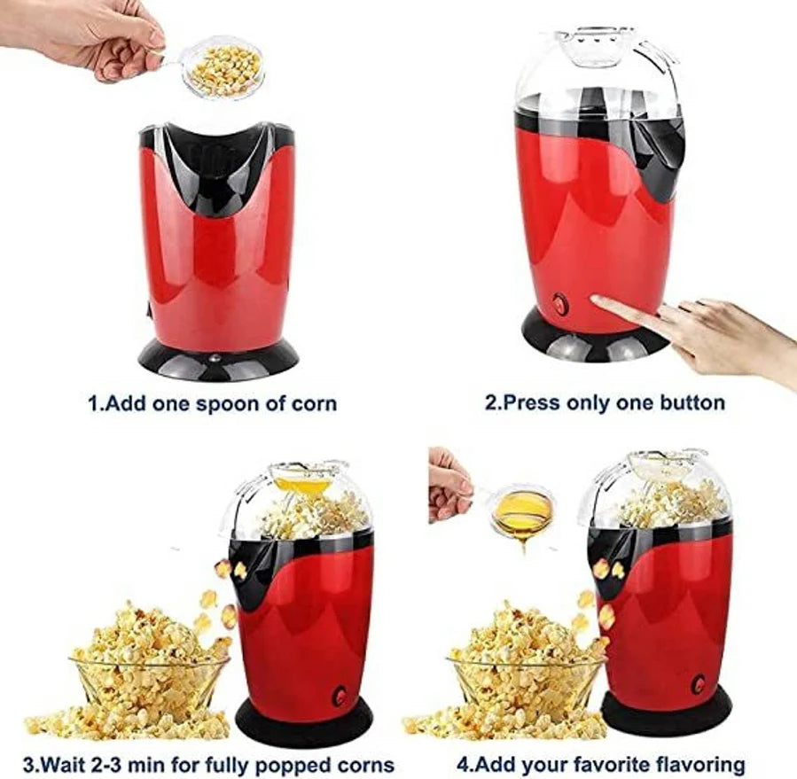 Hot Air Popcorn Maker – Oil-Free Electric Popcorn Machine for Healthy Snacks