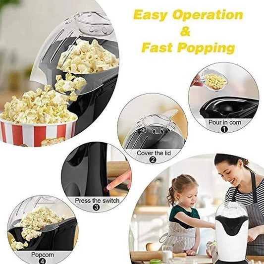 Hot Air Popcorn Maker – Oil-Free Electric Popcorn Machine for Healthy Snacks
