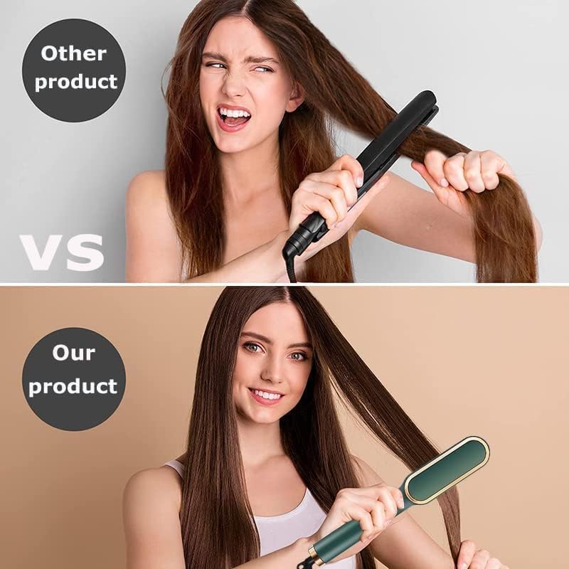 Hair Straightener Brush Comb Electric PTC Heating Fast Hair Straightening Brush for Women and Men Multicolor