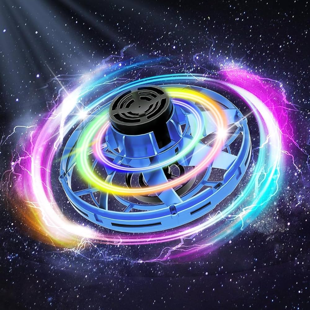 Flying Spinner Toy – 360° Rotating Hand-Controlled Drone with RGB Lights