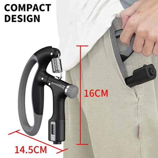 Hand Grip Strengthener with Counter – Adjustable Resistance 10–100 kg for Forearm & Wrist Training