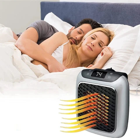 Handy Heater Plug In Portable Space Heater Compact Electric Room Heater with Digital Display for Home and Office
